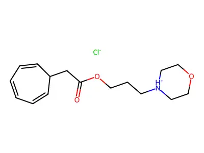 2,4,6-Cycloheptatriene-1-acetic acid, 3-morpholinopropyl ester, hydrochloride structure