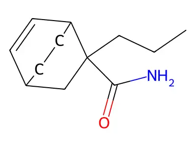 Bicyclo(2.2.2)oct-2-ene-5-carboxamide, 5-propyl- structure