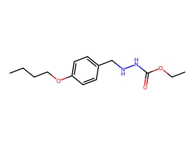 Carbazic acid, 3-(p-butoxybenzyl)-, ethyl ester structure