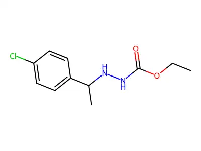 Carbazic acid, 3-(p-chloro-alpha-methylbenzyl)-, ethyl ester structure