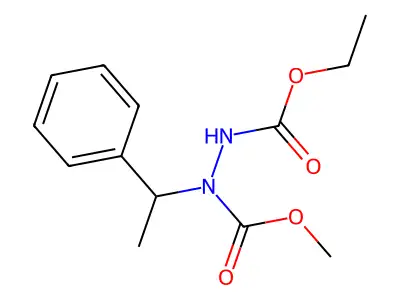 Bicarbamic acid, 2-(alpha-methylbenzyl)-, 1-methyl 4-ethyl ester structure