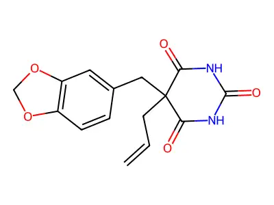 Barbituric acid, 5-allyl-5-piperonyl- structure
