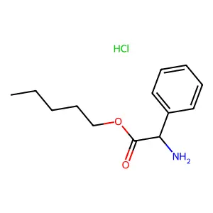 Pentyl amino(phenyl)acetate--hydrogen chloride (1/1) structure