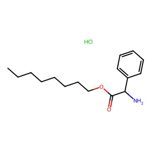 Octyl amino(phenyl)acetate--hydrogen chloride (1/1) structure