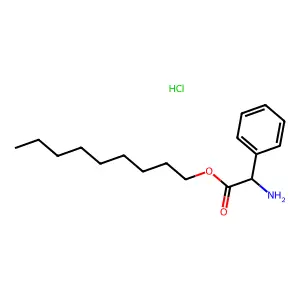 Nonyl amino(phenyl)acetate--hydrogen chloride (1/1) structure