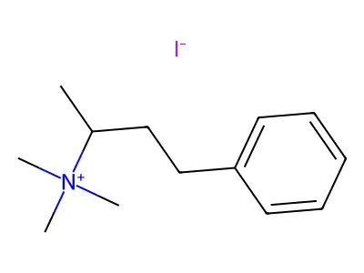 Ammonium, trimethyl(1-methyl-3-phenylpropyl)-, iodide structure