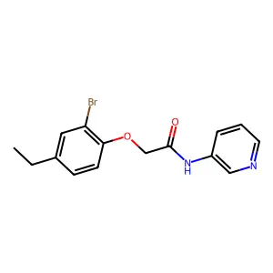 2-(2-bromo-4-ethylphenoxy)-N-pyridin-3-ylacetamide structure