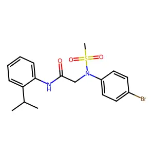 2-(4-bromo-N-methylsulfonylanilino)-N-(2-propan-2-ylphenyl)acetamide structure