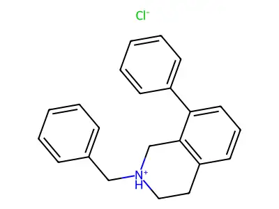 Isoquinoline, 1,2,3,4-tetrahydro-2-benzyl-8-phenyl-, hydrochloride structure