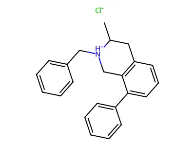 Isoquinoline, 1,2,3,4-tetrahydro-2-benzyl-3-methyl-8-phenyl-, hydrochloride structure