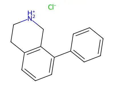 8-Phenyl-1,2,3,4-tetrahydroisoquinoline--hydrogen chloride (1/1) structure