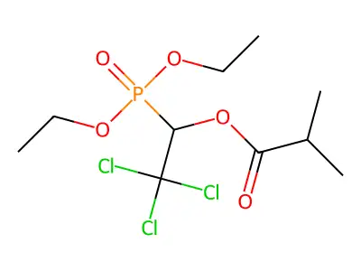 2,2,2-Trichloro-1-(diethoxyphosphoryl)ethyl 2-methylpropanoate structure