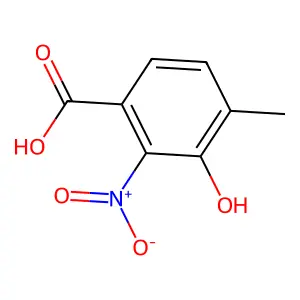 3-Hydroxy-4-methyl-2-nitrobenzoic acid structure