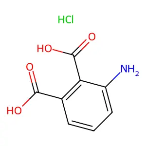 1,2-Benzenedicarboxylic acid, 3-amino-, hydrochloride (1:1) structure