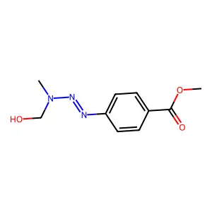 Methyl 4-(3-(hydroxymethyl)-3-methyl-1-triazenyl)benzoate structure