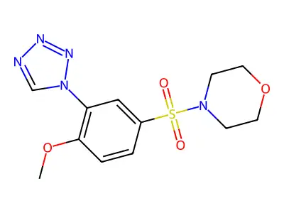 4-[4-Methoxy-3-(tetrazol-1-yl)phenyl]sulfonylmorpholine structure