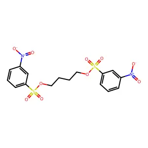 Tetramethylenebis(m-nitrogenzenesulfonate) structure