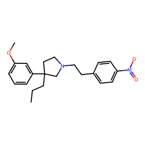 3-(3-Methoxyphenyl)-1-[2-(4-nitrophenyl)ethyl]-3-propylpyrrolidine structure