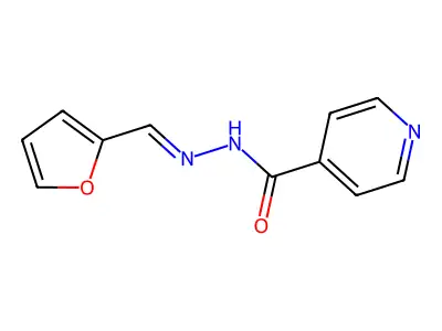 2-Furaldehyde isonicotinoylhydrazone structure