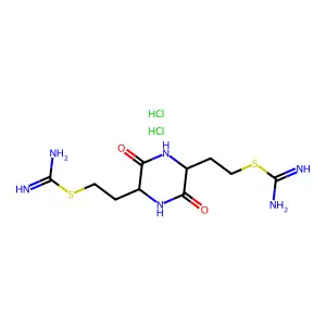 2,5-Piperazinedione, 3,6-bis(2-amidinothioethyl)-, dihydrochloride structure