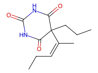 5-Pent-2-en-2-yl-5-propyl-1,3-diazinane-2,4,6-trione structure