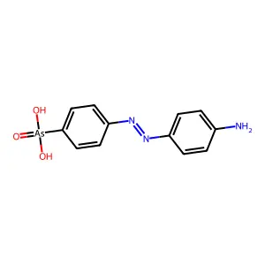 Arsonic acid, (4-((4-aminophenyl)azo)phenyl)- structure