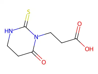 3-(6-Oxo-2-sulfanylidene-1,3-diazinan-1-yl)propanoic acid structure