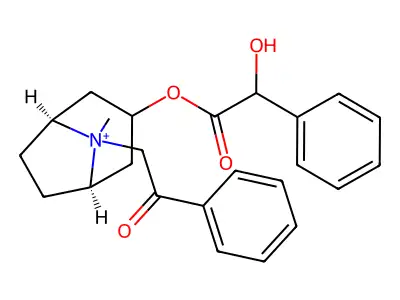 (8-Methyl-8-phenacyl-8-azoniabicyclo[3.2.1]octan-3-yl) 2-hydroxy-2-phenylacetate structure