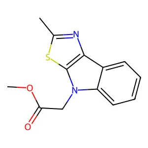 methyl (2-methyl-4H-[1,3]thiazolo[5,4-b]indol-4-yl)acetate structure
