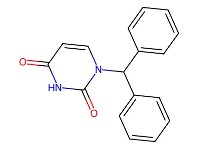 1-(Diphenylmethyl)-1,3-dihydropyrimidine-2,4-dione structure