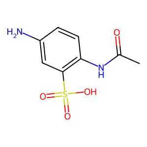 2-Acetamido-5-aminobenzenesulfonic acid structure