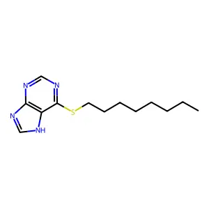 6-(Octylthio)purine structure