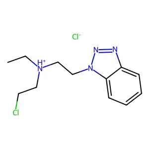 1H-Benzotriazole, 1-(2-(N-(2-chloroethyl)-N-ethylamino)ethyl)-, hydrochloride structure