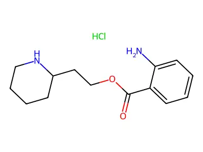 o-Aminobenzoic acid 2-(2-piperidyl)ethyl ester hydrochloride structure