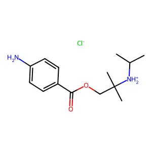 Benzoic acid, p-amino-, (2-(isopropylamino)-2-methyl)propyl ester, hydrochloride structure