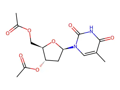 Thymidine, 3',5'-diacetate structure