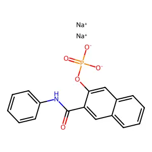 2-Naphthalenecarboxamide, N-phenyl-3-(phosphonooxy)-, sodium salt (1:2) structure