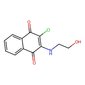 2-Chloro-3-((2-hydroxyethyl)amino)-1,4-naphthoquinone structure