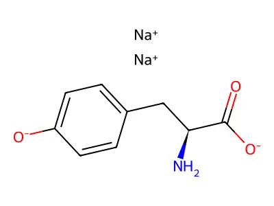 Tyrosine, sodium salt, sodium salt structure