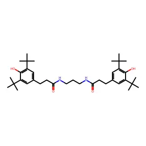 N,N'-1,3-Propanediylbis(3,5-di-tert-butyl-4-hydroxyhydrocinnamamide) structure