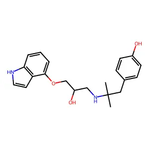 Hydroxybenzylpindolol structure