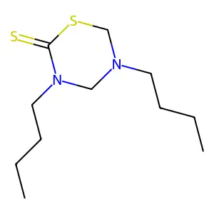 3,5-Dibutyltetrahydro-2H-1,3,5-thiadiazine-2-thione structure