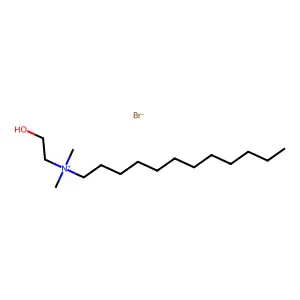 1-Dodecanaminium, N-(2-hydroxyethyl)-N,N-dimethyl-, bromide (1:1) structure