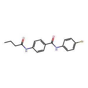N-(4-bromophenyl)-4-(butanoylamino)benzamide structure