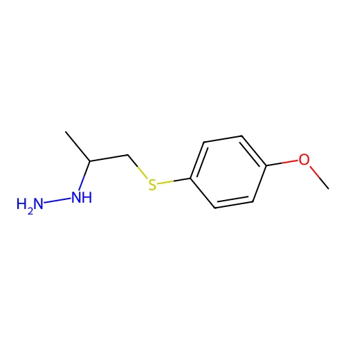 1-(4-Methoxyphenyl)sulfanylpropan-2-ylhydrazine structure