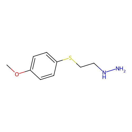 2-(4-Methoxyphenyl)sulfanylethylhydrazine structure