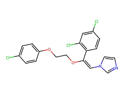 1-[2-[2-(4-Chlorophenoxy)ethoxy]-2-(2,4-dichlorophenyl)ethenyl]imidazole structure