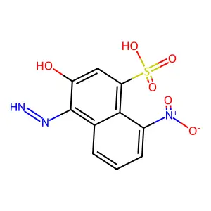 1-Naphthalenesulfonic acid, 4-diazenyl-3-hydroxy-8-nitro- structure