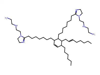 1,2-Ethanediamine, N,N''-[[5-hexyl-6-(2-octenyl)-3-cyclohexene-1,2-diyl]bis[7,1-heptanediyl(4,5-dihydro-1H-imidazole-2,1-diyl)-2,1-ethanediyl]]bis- structure