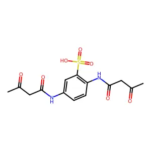 Benzenesulfonic acid, 2,5-bis[(1,3-dioxobutyl)amino]- structure